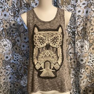 Blu Planet owl tank top Size L